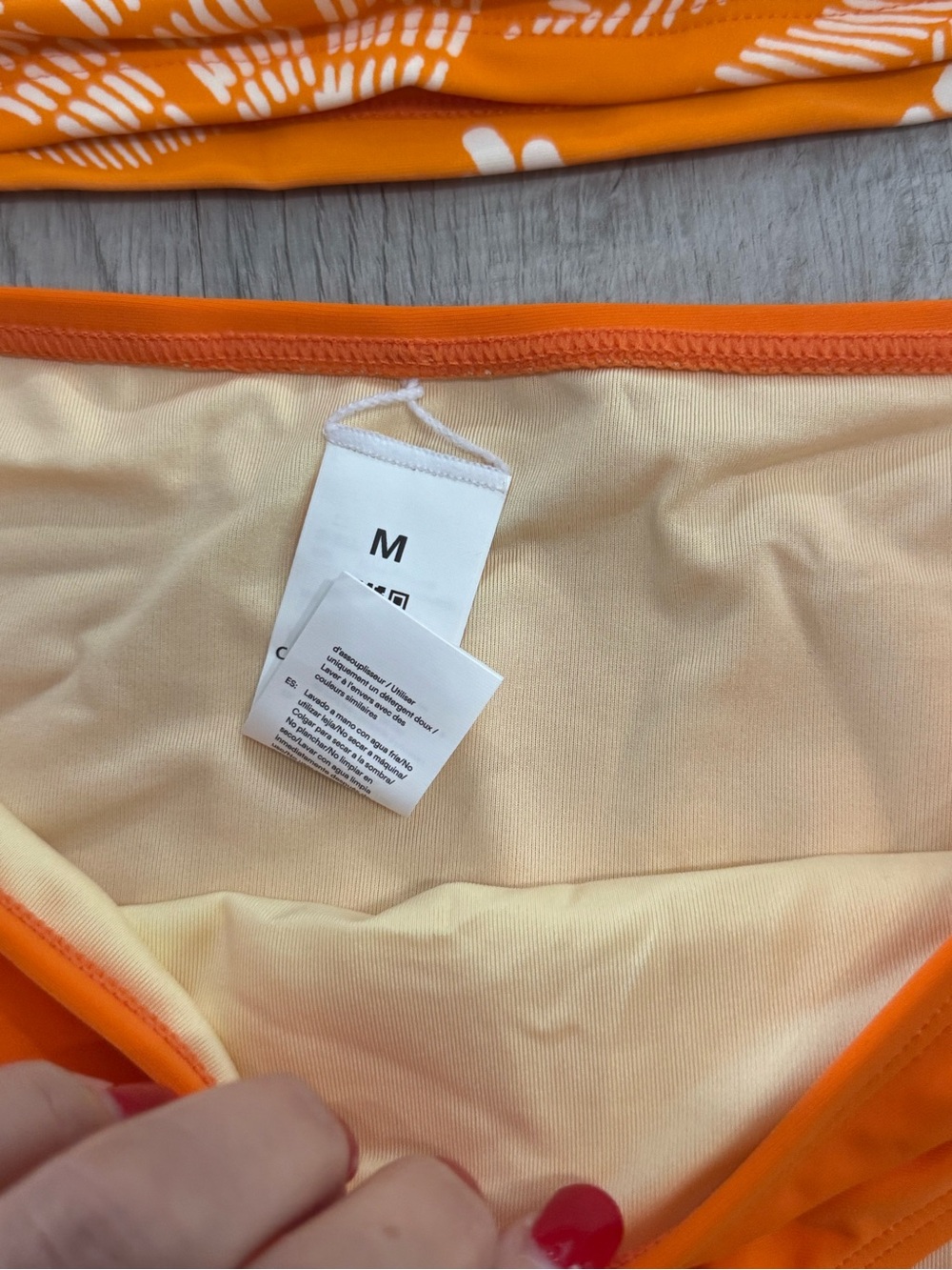 Cupshe Orange & White Tropical Halter Tankini Set - Picture 4 of 6